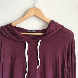 Brandy Melville Burgundy Hoodie ONE SIZE FITS ALL